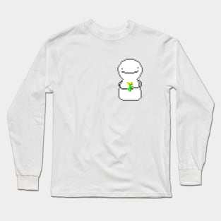 dream blob dsmp holding yellow flower Long Sleeve T-Shirt